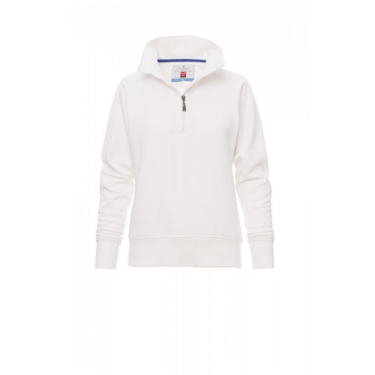 BLUZA KRÓTKI ZAMEK BŁYSKAWICZNY DAMSKA MIAMI+LADY - BIAŁY