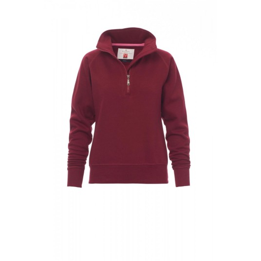 BLUZA KRÓTKI ZAMEK BŁYSKAWICZNY DAMSKA MIAMI+LADY - BORDOWY