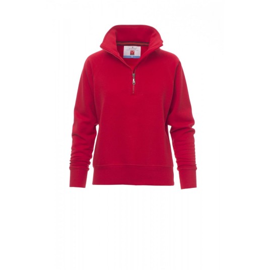 BLUZA KRÓTKI ZAMEK BŁYSKAWICZNY DAMSKA MIAMI+LADY - CZERWONY