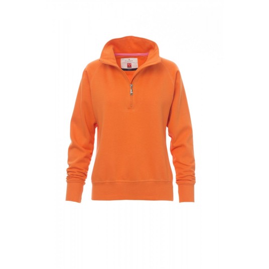 BLUZA KRÓTKI ZAMEK BŁYSKAWICZNY DAMSKA MIAMI+LADY - POMARAŃCZOWY