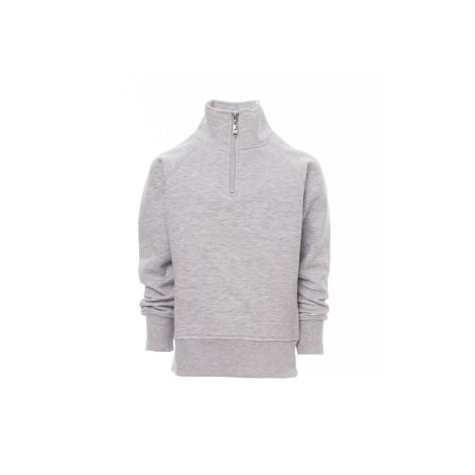 BLUZA KRÓTKI ZAMEK BŁYSKAWICZNY DZIECIĘCA ZICO+ MELANGE - SZARY MELANŻ