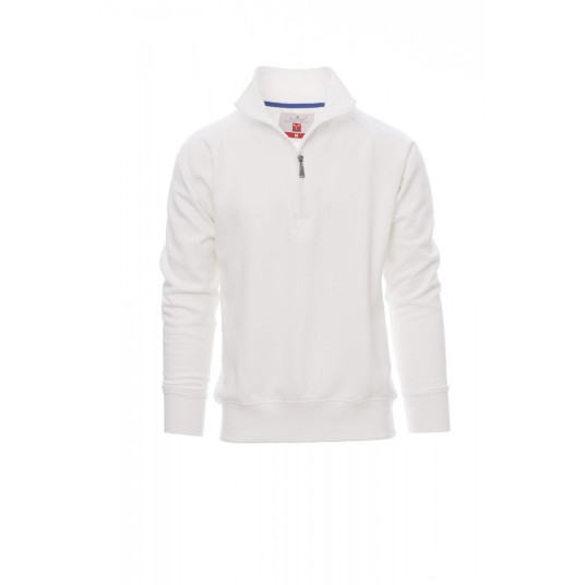 BLUZA KRÓTKI ZAMEK BŁYSKAWICZNY MĘSKA MIAMI+ - BIAŁY