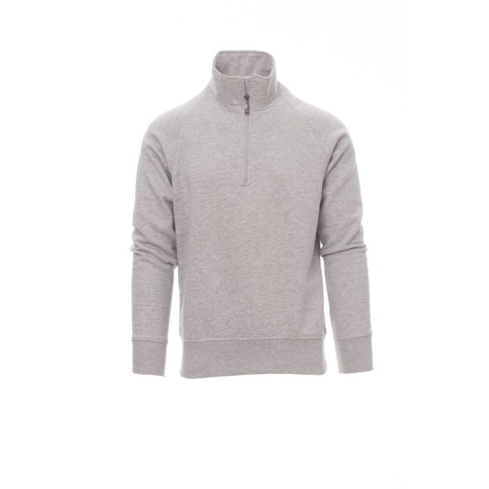 BLUZA KRÓTKI ZAMEK BŁYSKAWICZNY MĘSKA MIAMI+ MELANGE - SZARY MELANŻ