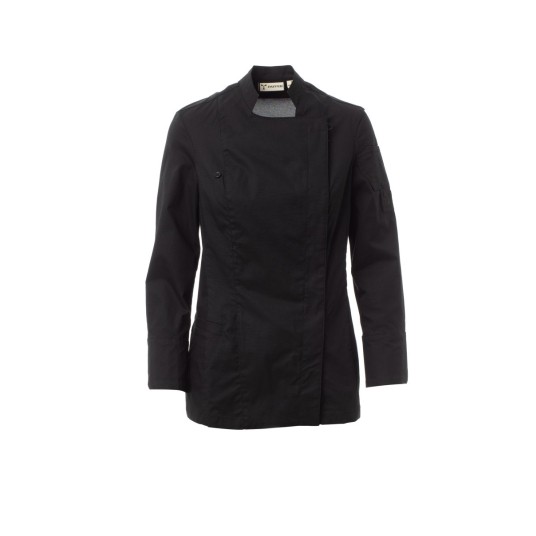 BLUZA KUCHARSKA DŁUGI RĘKAW DAMSKA STARRED MESH LADY - CZARNY