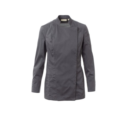 BLUZA KUCHARSKA DŁUGI RĘKAW DAMSKA STARRED MESH LADY - ŻELAZNY SZARY