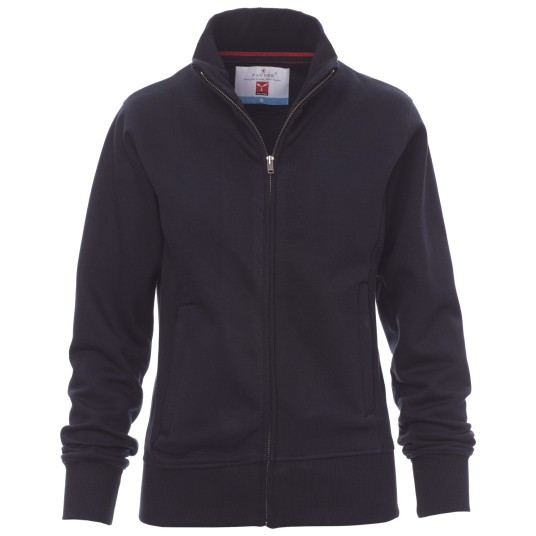 BLUZA NA ZAMEK CLASS+LADY - GRANATOWY