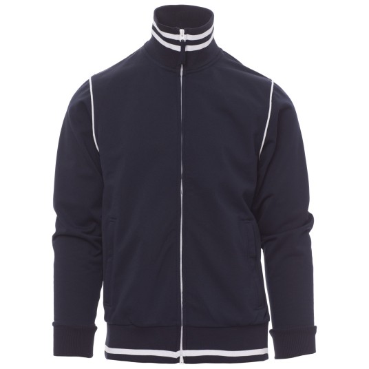 BLUZA NA ZAMEK DERBY - GRANATOWY-BIAŁY