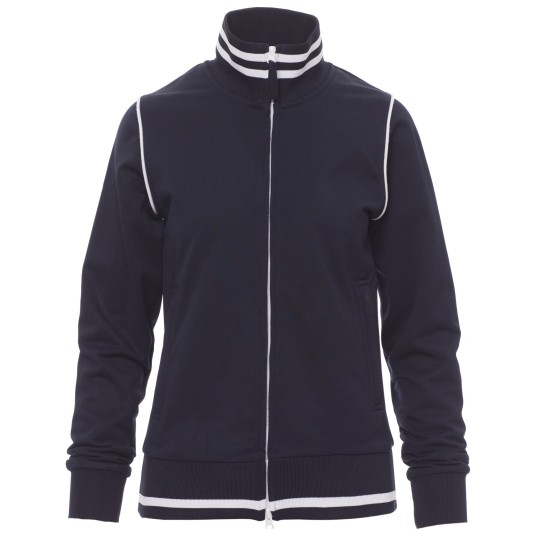 BLUZA NA ZAMEK DERBY LADY - GRANATOWY-BIAŁY