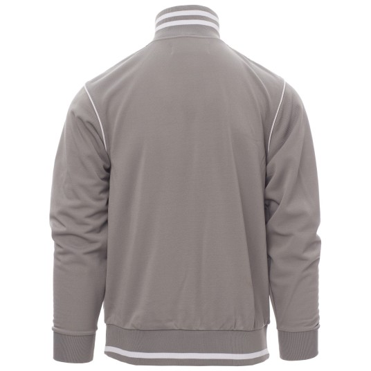 BLUZA NA ZAMEK DERBY - SZARY-BIAŁY