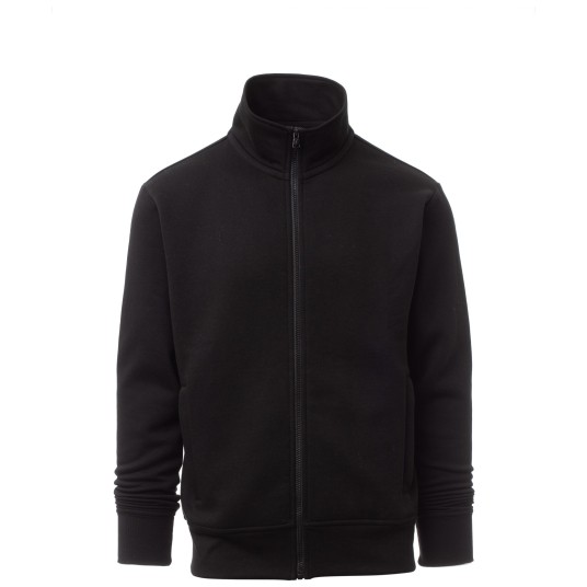 BLUZA NA ZAMEK HOOVER - CZARNY