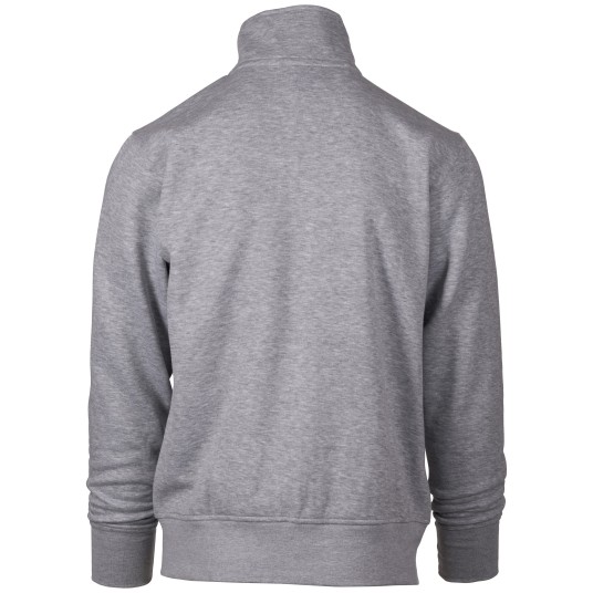 BLUZA NA ZAMEK HOOVER - SZARY MELANŻ