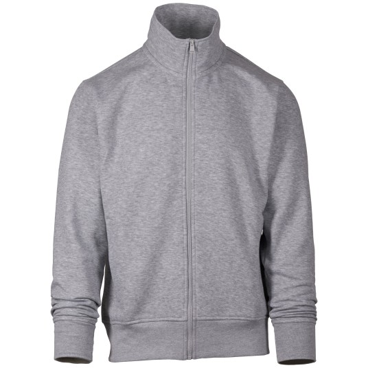 BLUZA NA ZAMEK HOOVER - SZARY MELANŻ