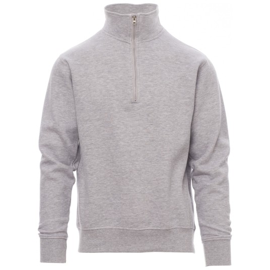 BLUZA NA ZAMEK KRÓTKI CANADA MELANGE - SZARY MELANŻ