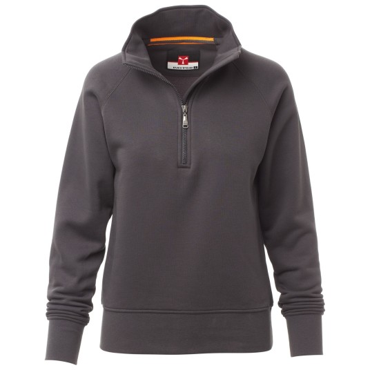 BLUZA NA ZAMEK KRÓTKI MIAMI+LADY - ANTRACYTOWY