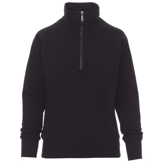 BLUZA NA ZAMEK KRÓTKI MIAMI+LADY - CZARNY