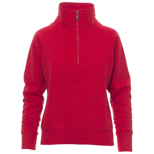 BLUZA NA ZAMEK KRÓTKI MIAMI+LADY - CZERWONY