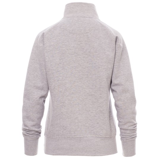 BLUZA NA ZAMEK KRÓTKI MIAMI+LADY MELANGE - SZARY MELANŻ