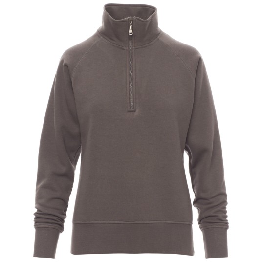 BLUZA NA ZAMEK KRÓTKI MIAMI+LADY - ZADYMIONY