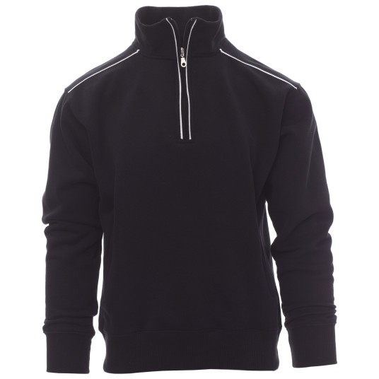 BLUZA NA ZAMEK KRÓTKI VANCOUVER - CZARNY-BIAŁY