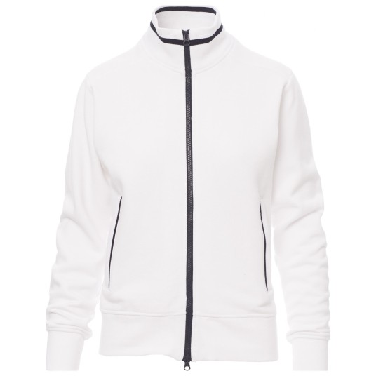 BLUZA NA ZAMEK MELBOURNE - BIAŁY-GRANATOWY