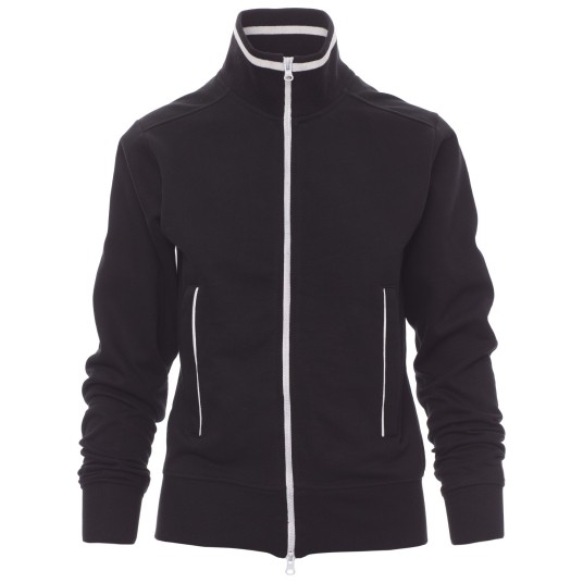 BLUZA NA ZAMEK MELBOURNE - CZARNY-BIAŁY