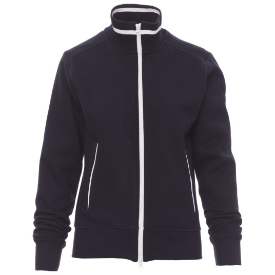 BLUZA NA ZAMEK MELBOURNE - GRANATOWY-BIAŁY