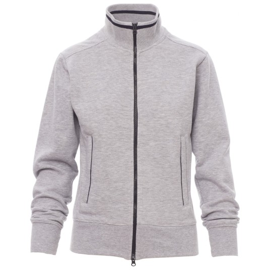 BLUZA NA ZAMEK MELBOURNE MELANGE - SZARY MELANŻ-GRANATOWY