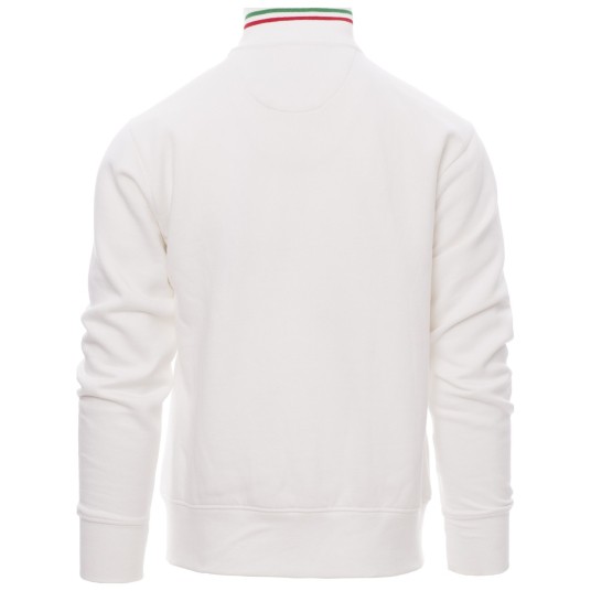 BLUZA NA ZAMEK NAZIONALE - BIAŁY-WŁOCHY