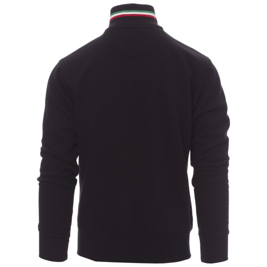 BLUZA NA ZAMEK NAZIONALE - CZARNY-WŁOCHY