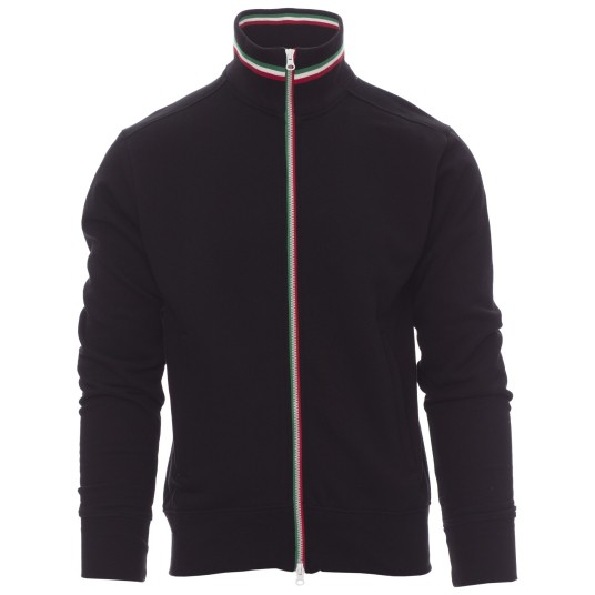 BLUZA NA ZAMEK NAZIONALE - CZARNY-WŁOCHY