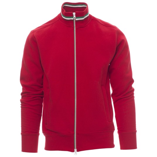 BLUZA NA ZAMEK NAZIONALE - CZERWONY-WŁOCHY