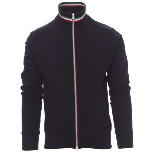 BLUZA NA ZAMEK NAZIONALE - GRANATOWY-WŁOCHY