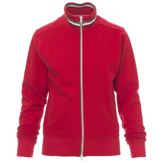 BLUZA NA ZAMEK NAZIONALE LADY - CZERWONY-WŁOCHY