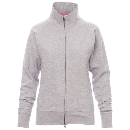 BLUZA NA ZAMEK PANAMA+LADY MELANGE - SZARY MELANŻ