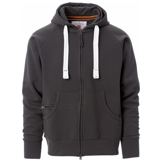 BLUZA NA ZAMEK Z KAPTUREM DALLAS+ - ANTRACYTOWY