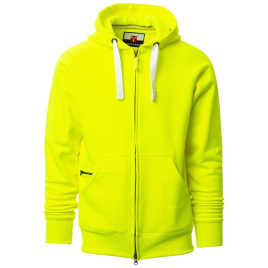 BLUZA NA ZAMEK Z KAPTUREM DALLAS+ FLUO - ŻÓŁTY FLUO