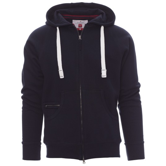 BLUZA NA ZAMEK Z KAPTUREM DALLAS+ - GRANATOWY