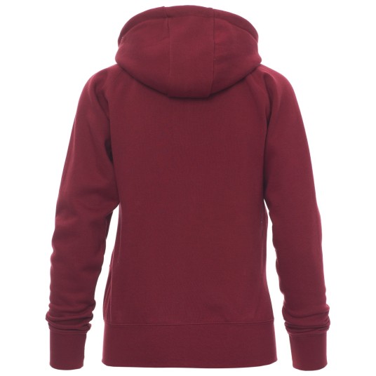 BLUZA NA ZAMEK Z KAPTUREM DALLAS+LADY - BORDOWY
