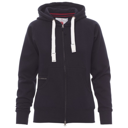 BLUZA NA ZAMEK Z KAPTUREM DALLAS+LADY - GRANATOWY