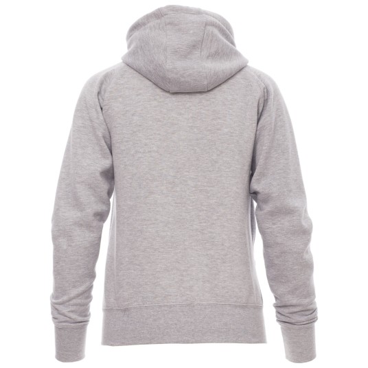 BLUZA NA ZAMEK Z KAPTUREM DALLAS+LADY MELANGE - SZARY MELANŻ