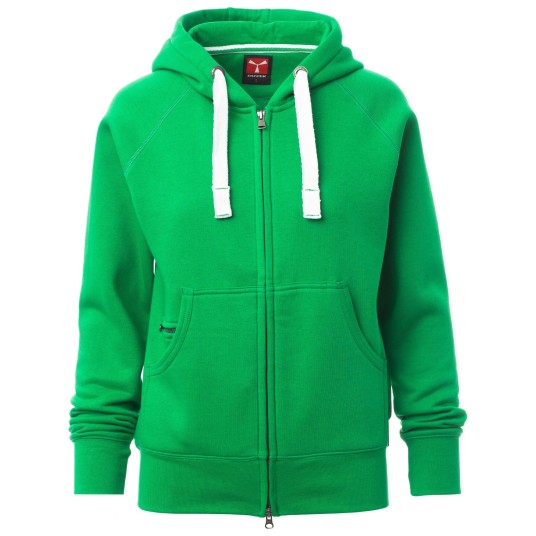 BLUZA NA ZAMEK Z KAPTUREM DALLAS+LADY - ŻELOWY ZIELONY