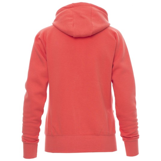 BLUZA NA ZAMEK Z KAPTUREM DALLAS+LADY - ŻYWY KORALOWY