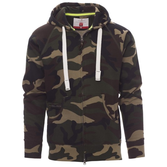 BLUZA NA ZAMEK Z KAPTUREM DALLAS+ - MORO