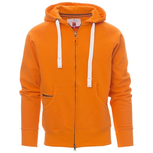 BLUZA NA ZAMEK Z KAPTUREM DALLAS+ - POMARAŃCZOWY