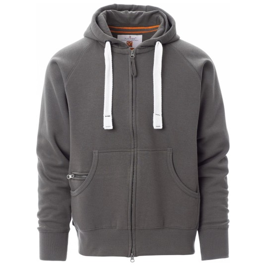 BLUZA NA ZAMEK Z KAPTUREM DALLAS+ - ZADYMIONY