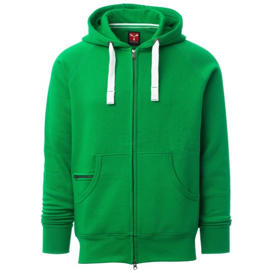 BLUZA NA ZAMEK Z KAPTUREM DALLAS+ - ŻELOWY ZIELONY