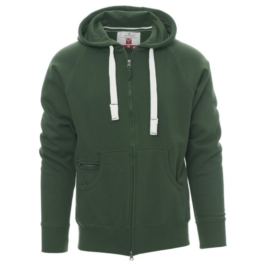 BLUZA NA ZAMEK Z KAPTUREM DALLAS+ - ZIELONY