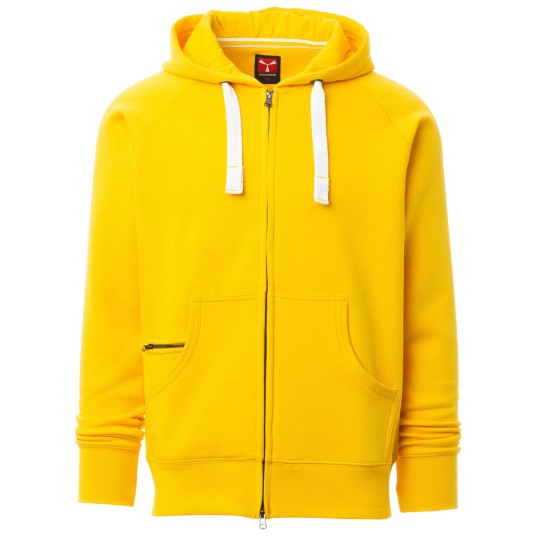 BLUZA NA ZAMEK Z KAPTUREM DALLAS+ - ŻÓŁTA