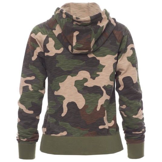 BLUZA NA ZAMEK Z KAPTUREM FREESTYLE LADY - MORO