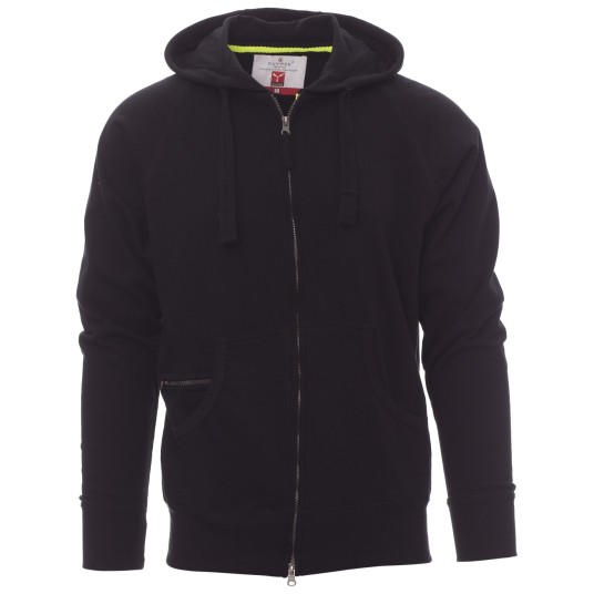 BLUZA NA ZAMEK Z KAPTUREM HAWAII+ - CZARNY